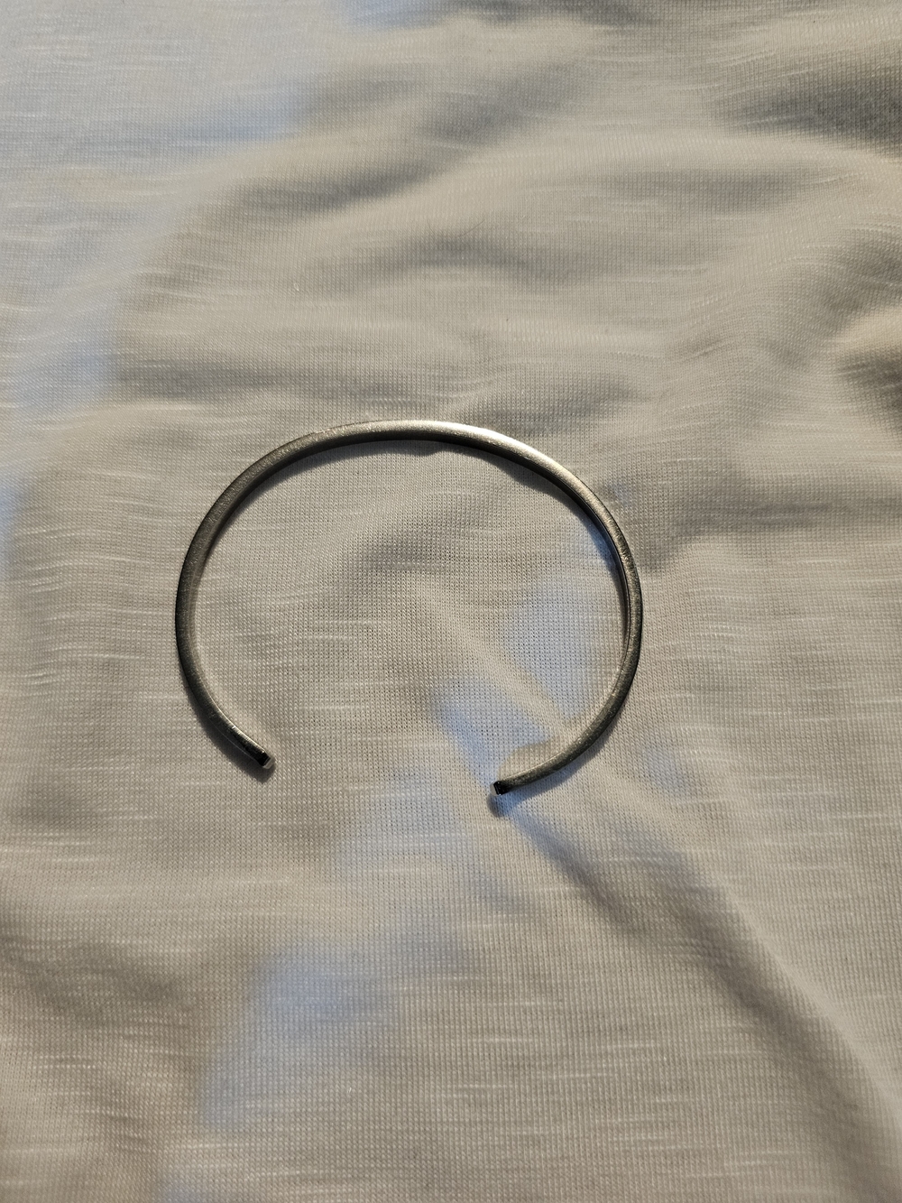 Open Cuff Bracelet in Silver-Tone Metal